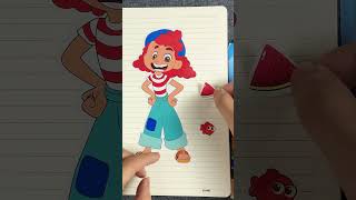 Giulia Marcovaldo ✨ Fun with Luca Sticker Book sticker stickerbook stickerasmr paperdiy shorts [upl. by Tsui]