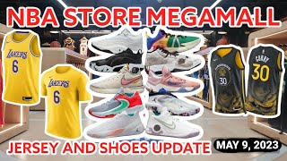 NBA STORE SM MEGAMALL JERSEY AND SHOES STOCKS AND PRICE UPDATE  MAY 9 2023 [upl. by Ulrick219]