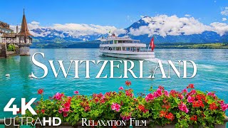 Switzerland 4K  Scenic Relaxation Film with Peaceful Relaxing Music  Video 4K Ultra HD [upl. by Joycelin]