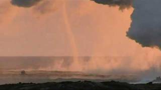 Water Spout at Kilauea Lava Flow [upl. by Ima24]