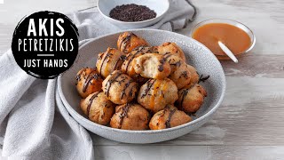 GreekStyle Banana Donuts  Akis Petretzikis [upl. by Haerdna983]