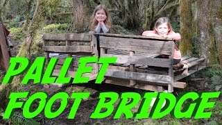 DIY Foot Bridge Built with Pallets  Time Lapse [upl. by Laddie]