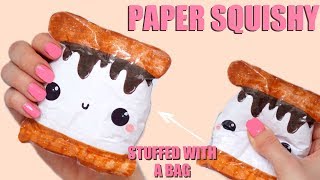 DIY PAPER SQUISHY  HOW TO MAKE A SQUISHY WITHOUT FOAM 21 [upl. by Yevi]