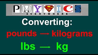 EASY Converting pounds lbs to kilograms kg [upl. by Bernard]