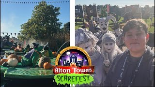 Alton towers opening day of scarefest 🎃🎢 october 2024 [upl. by Yarazed]