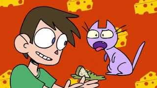 Cheese Dispensing Cat  animated music video  MrWeebl [upl. by Ajidahk]