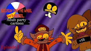 Saturday spin the wheel adult party cartoon episode 1 Avery Got eliminated [upl. by Ahsenwahs]