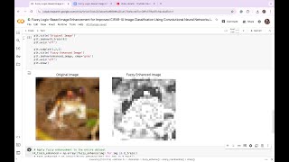 Fuzzy LogicBased Image Enhancement for CIFAR10 Image Classification  Project Explanation in Hindi [upl. by Gabel]