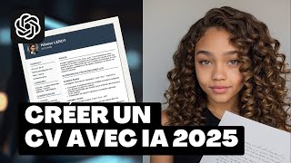 Créer un CV avec lIA en 2025 [upl. by Sedgewick]