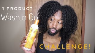 1 Product Wash n Go Challenge ft Cantu Curl Activator Cream [upl. by Liza]