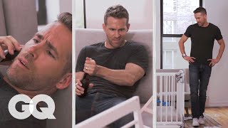 Ryan Reynolds Tries to Build an IKEA Crib  GQ [upl. by Karwan826]