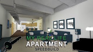 Roblox Bloxburg  My Real Life Apartment Speedbuild [upl. by Oesile]