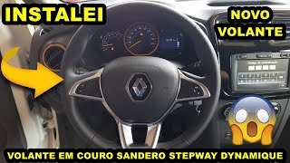 INSTALEI O NOVO VOLANTE DO STEPWAY 2022 NO MEU SANDERO 2020 [upl. by Sugna140]