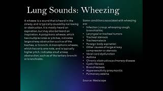 Lung Sounds Wheezing [upl. by Aynik203]