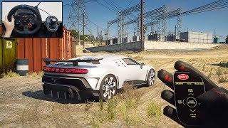 2021 Bugatti Centodieci  POV Drive  GTA 5 Steering Wheel  Logitech G29 Gameplay [upl. by Baer809]