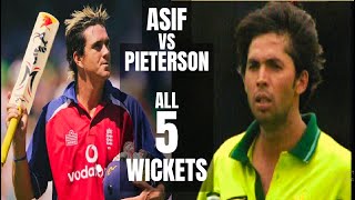 Muhammad Asif vs Kevin Pieterson  All 5 Wickets  Best Swing Bowling  Pak vs Eng [upl. by Ettellocin]