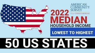 United States Median Household Income 2022 Ranked Lowest to Highest States [upl. by Acireh359]