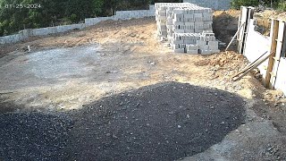 Left wall got backfilled new materials offloading for upstairs ​buildingahouseinjamaica​⁠ ia [upl. by Wirth629]