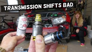 TRANSMISSION SHIFTS HARD SLIPPING HOW TO CLEAN TRANSMISSION SOLENOID [upl. by Rosenblast]