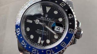 Rolex GMTMaster II quotBatmanquot Jubilee Bracelet 126710BLNR Rolex Watch Review [upl. by Wilone750]