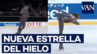 Una patinadora de 14 años realiza un pirueta inédita en el patinaje femenino [upl. by Bergren311]