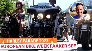 European Bike Week PARADE 2023  Harley Davidson Treffen Faaker See [upl. by Murdock]