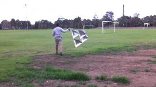 Tetrahedral kite first flight [upl. by Ellennej]