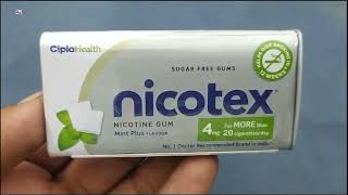 Nicotex Nicotine Sugar Free 4mg Chewing Gums Mint Plus  Nicotine Gums  Nicotex 4mg  Nicotex 4mg [upl. by Burty253]