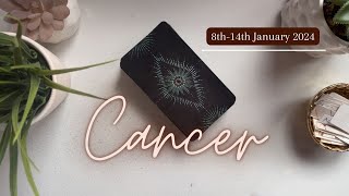 Cancer ♋️ 8th14th January 2024 weekly tarot predictions✨what to expect this week Tarot reading [upl. by Entroc379]