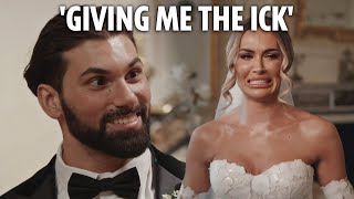 MAFS bride squirms as new husband showers her with ‘compliments’ and can’t keep his hands off her [upl. by Ecienal]