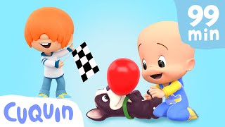 Aprende los colores con Cuquín y la carrera de los coches globo🎈🚗  Vídeos educativos para niños [upl. by Breanne]