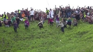 The biggest tumbles from the 2019 Gloucester Cheese Rolling Race [upl. by Jerman]