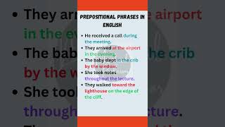 Prepositional Phrases In English prepositions [upl. by Rodrick]