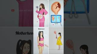 4 in 1 pregnancy mom shorts art animation love [upl. by Sussna]