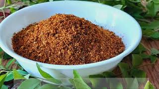 Curry Leaves Chutney Powder  Curry leave recipe  Kariveppila Chutney Powder [upl. by Cardon630]