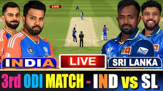 🔴 Live IND Vs SL 3rd ODI  Live Scores amp Commentary  India Vs Sri Lanka  1st Innings [upl. by Barina]