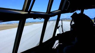 C130 LANDING AT GUANTANAMO BAY CUBA IN High Def [upl. by Conney387]