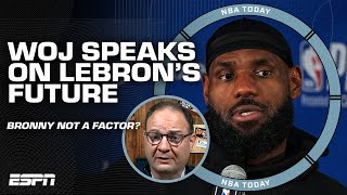 Woj details LeBron James future Playing with Bronny is NOT a priority  NBA Today [upl. by Aerdnael771]