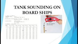 Tank sounding and calculation in ship [upl. by Munshi]