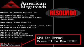 CPU FAN ERROR  COMO RESOLVER [upl. by Anaujnas]