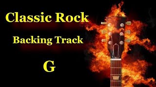 Classic Powerful Rock Backing Track in G [upl. by Notslah]