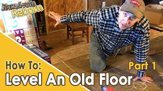 DIY Easiest Way To Level An OLD WOOD FLOOR  Using Screws and a Level [upl. by Notserc]