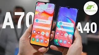 Samsung GALAXY A40 e A70 NIENTE MALE VI PIACCIONO Anteprima  ITA  TuttoAndroid [upl. by Amsaj283]