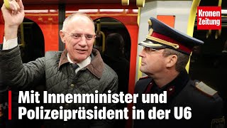 Mit Minister und Polizeipräsident in der U6  kronetv NEWS [upl. by Ezechiel]