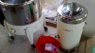 Miele 155  Z203 Chrome 1955 Risciacqui e Centrifuga 180810 [upl. by Anoy]