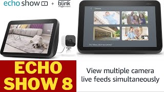 Echo Show 8  2nd Gen 2021 release  Charcoal bundle with Blink Mini  smart video calls [upl. by Quillan561]