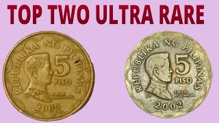 TOP TWO ULTRA RARE PHILIPPINES 5 PISO WORTH A MILLION DOLLARS COULD MAKE YOU MILLIONER money [upl. by Nimad]