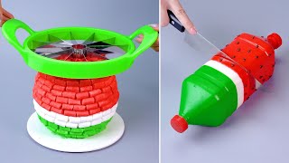 Yummy Watermelon Cake Tutorials 🍉 Easy Dessert Recipes  Delicious Cake Decorating Hacks [upl. by Grubb]