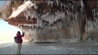 Spectacular Ice Caves on Lake Superior [upl. by Millan]