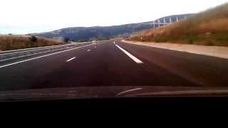 Driving over the Millau Viaduct [upl. by Hayifas]